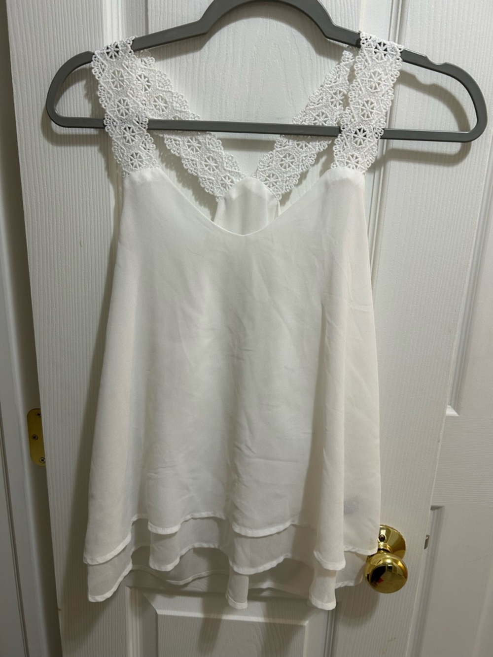 SHEIN White Racerback Blouse